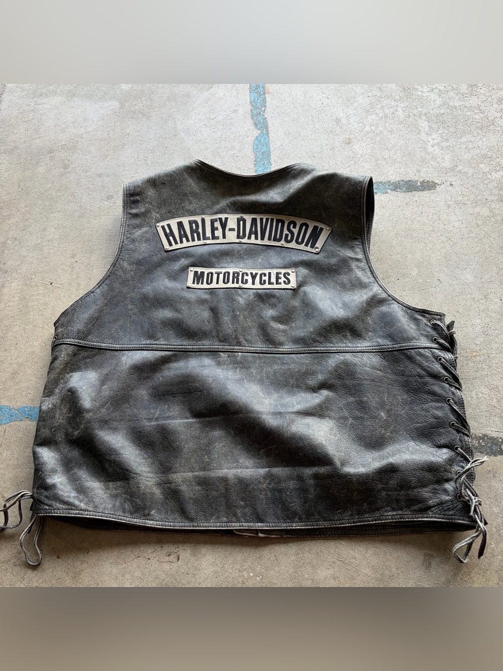 HARLEY DAVIDSON  WILLIE G / PANHEAD/ HERITAGE DISTRESSED LEATHER VEST